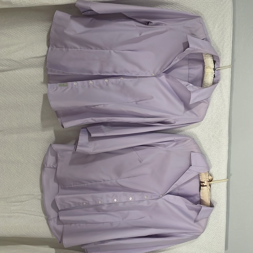 2 Eddie Bauer wrinkle resistant button down 3/4 length sleeve shirts - Picture 11 of 14